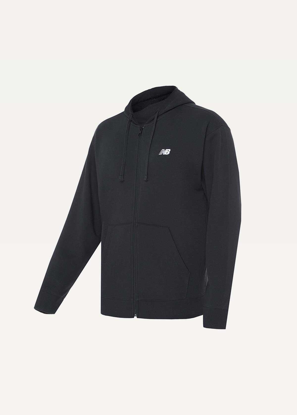 Худі чоловіче New Balance на блискавці Stacked Logo чорного кольору