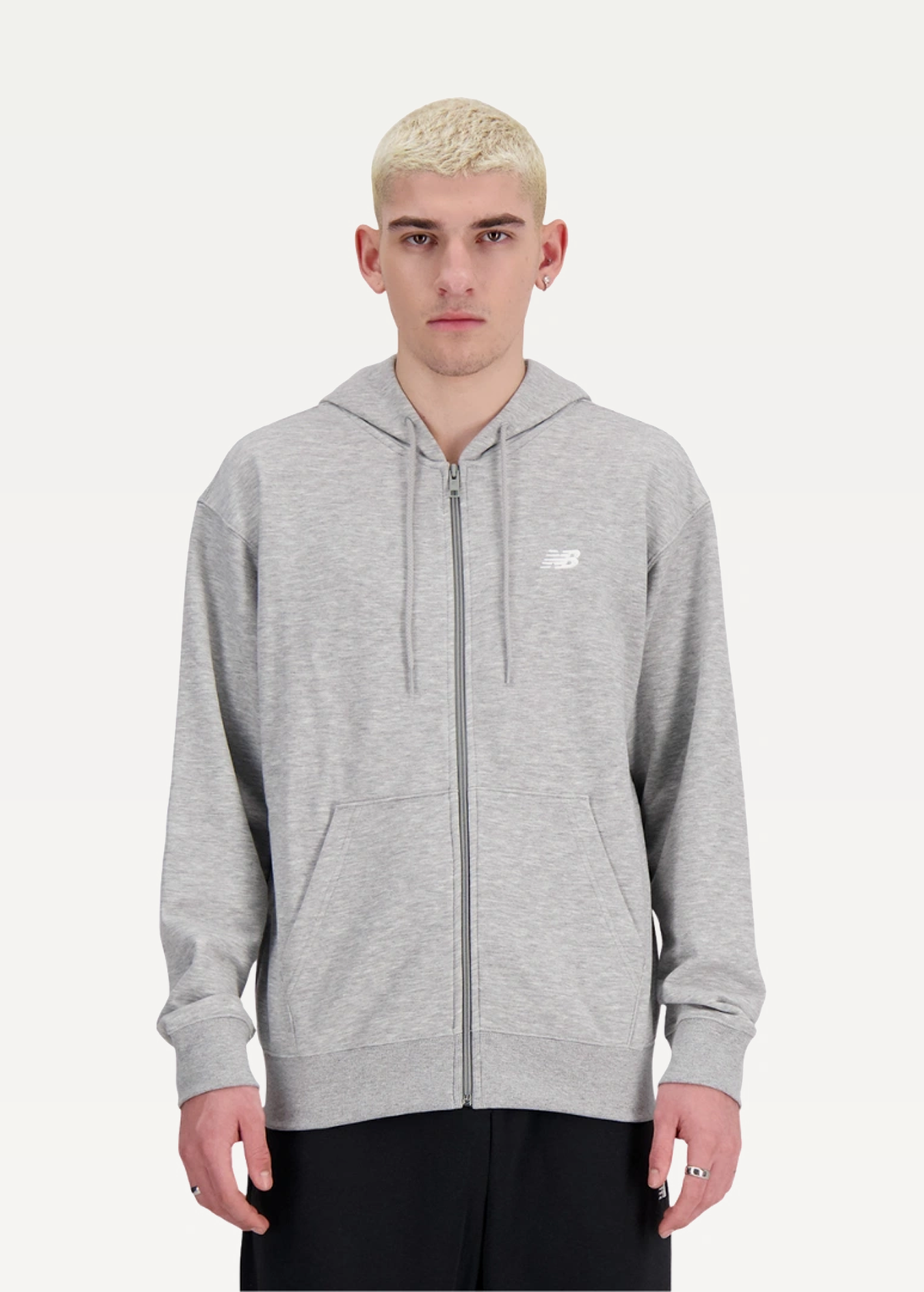 Худі чоловіче New Balance Sport Essentials Full Zip сірого кольору