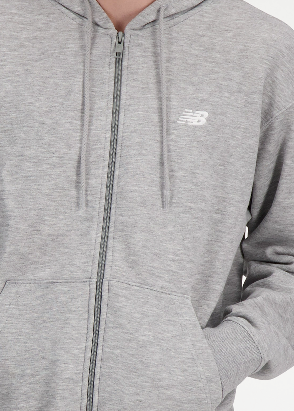 Худі чоловіче New Balance Sport Essentials Full Zip сірого кольору