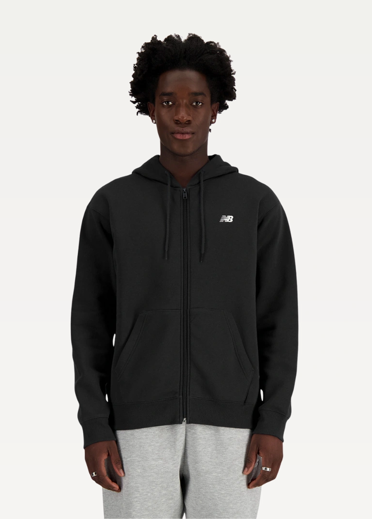 Худі чоловіче New Balance Sport Essentials Full Zip чорного кольору