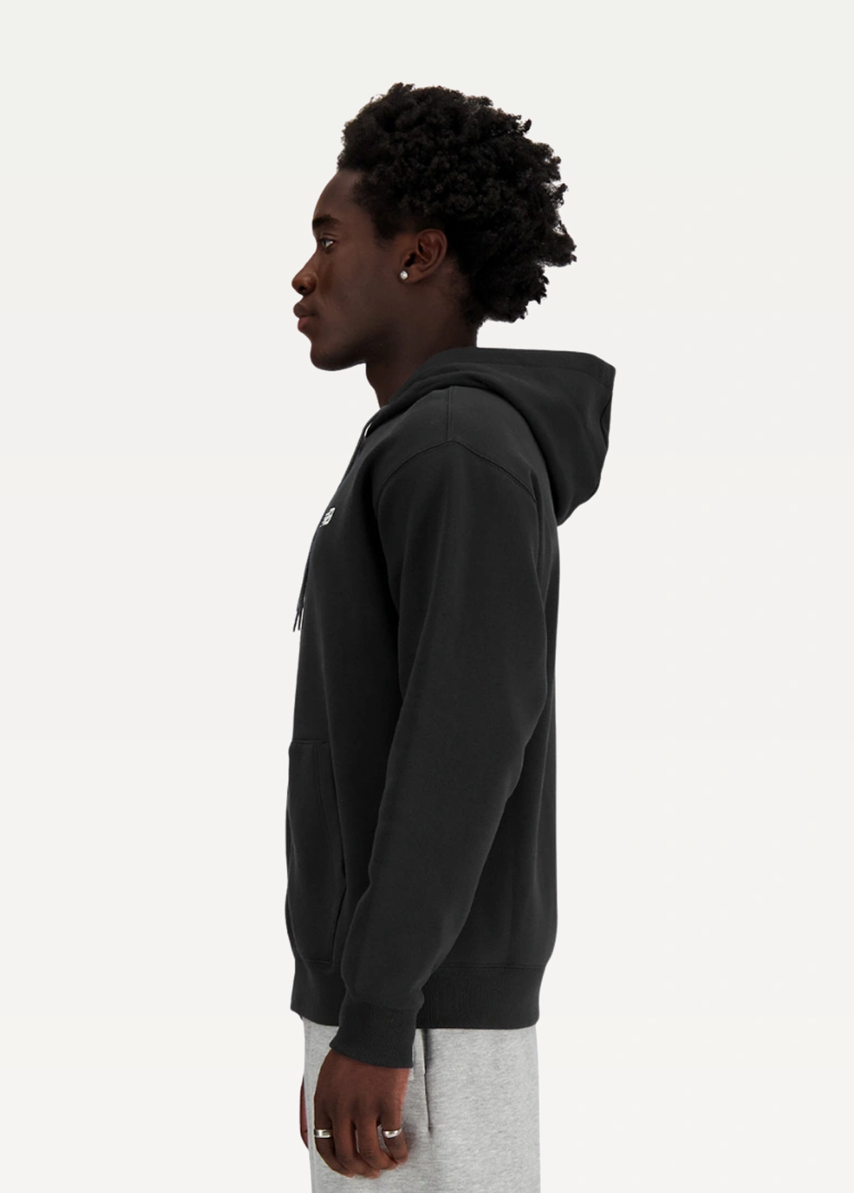 Худі чоловіче New Balance Sport Essentials Full Zip чорного кольору