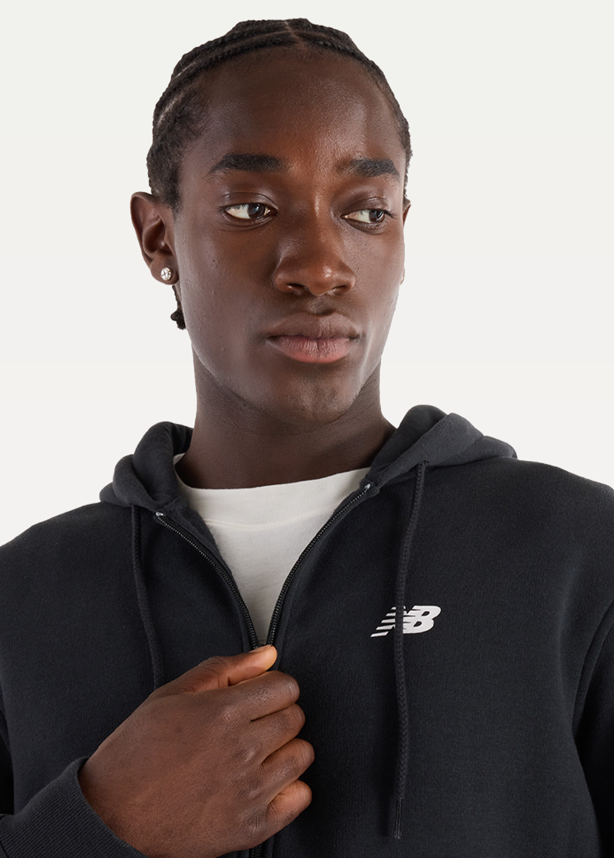 Худи мужское New Balance Sport Core Full Zip черного цвета
