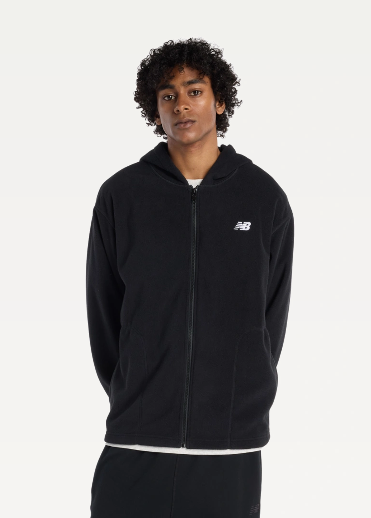 Куртка кофта чоловіча New Balance Polar Fleece чорного кольору