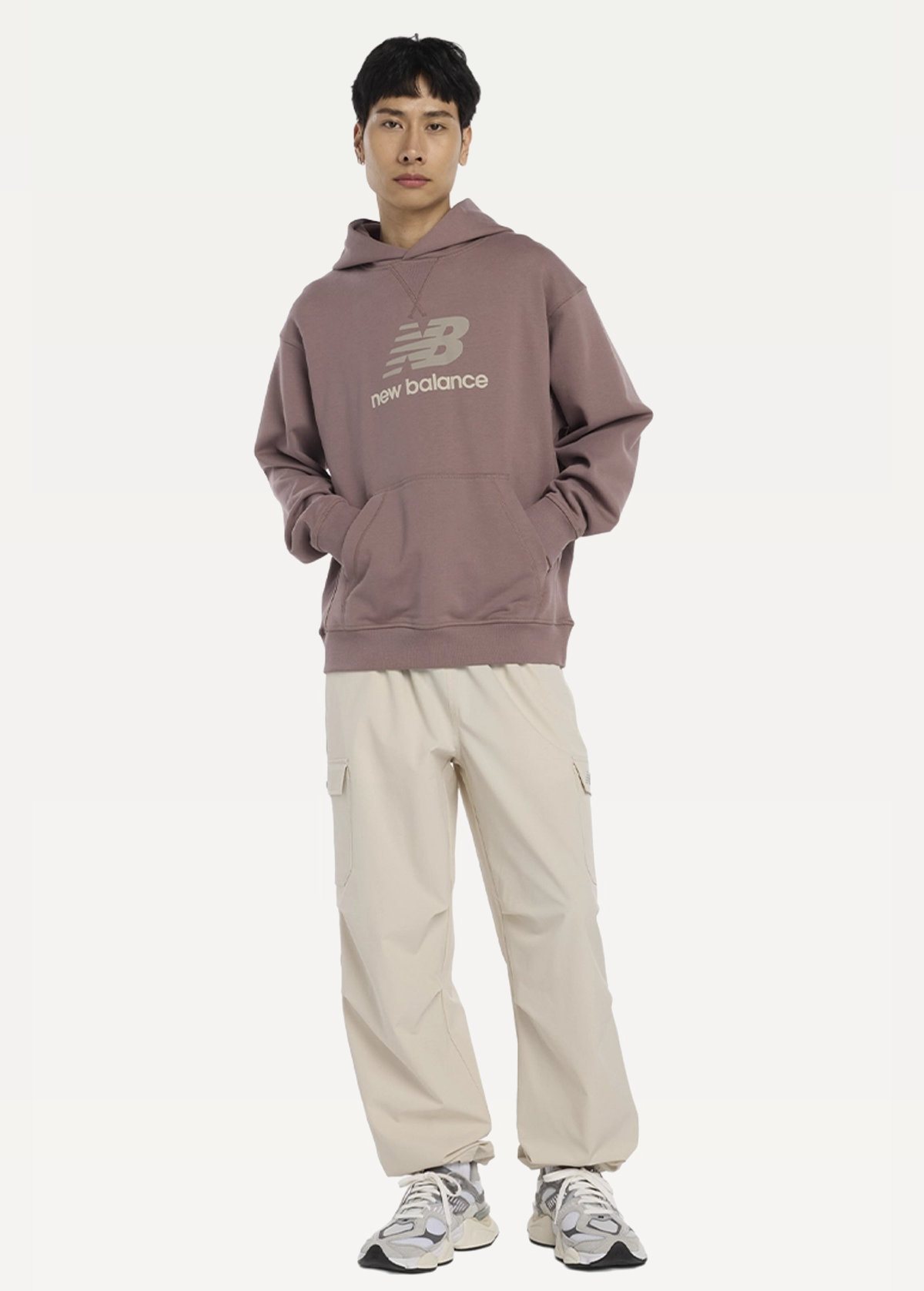 Худі чоловіче New Balance Athletics French Terry коричневого кольору