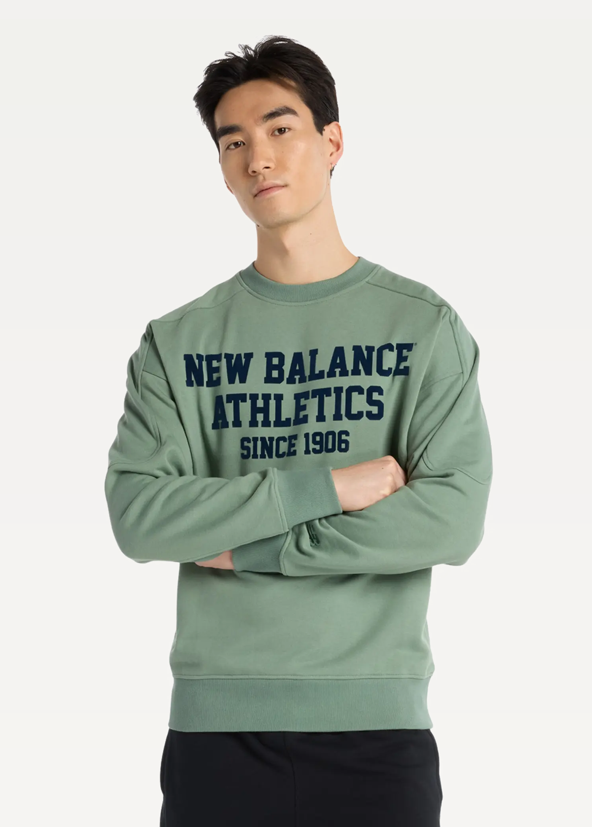 Світшот чоловічий New Balance Varsity FT Graphic зеленого кольору
