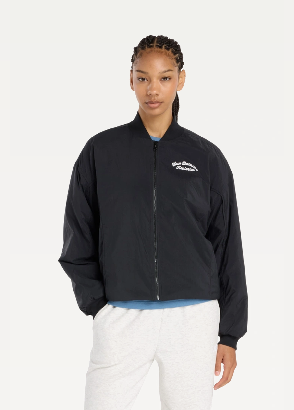 Куртка бомбер женская New Balance Reimagined черного цвета