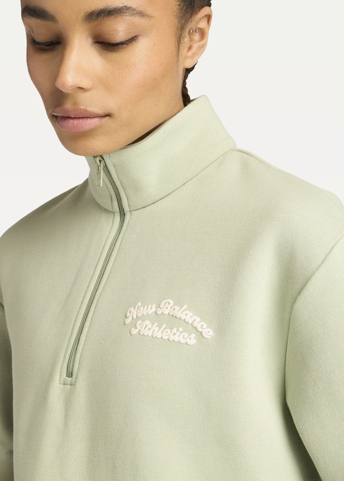 Реглан жіночий Linear Heritage Fleece Half Zip зеленого кольору