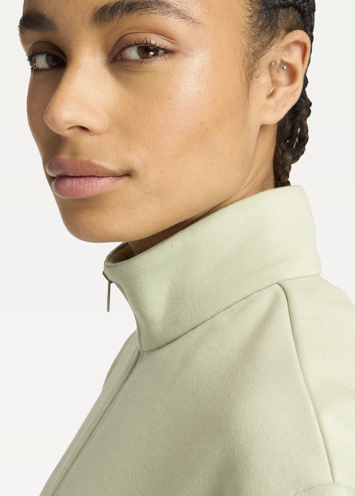 Реглан жіночий Linear Heritage Fleece Half Zip зеленого кольору