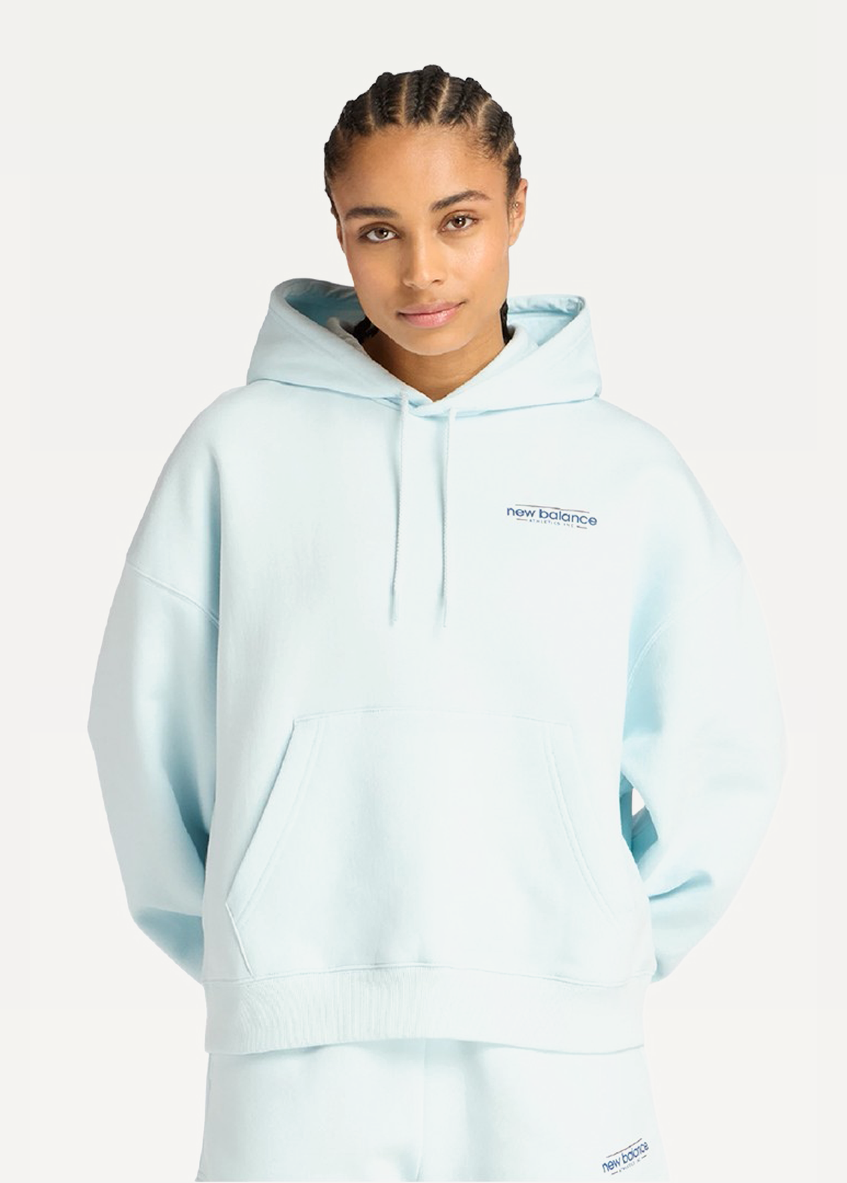 Худі жіноче New Balance Reimagined блакитного кольору