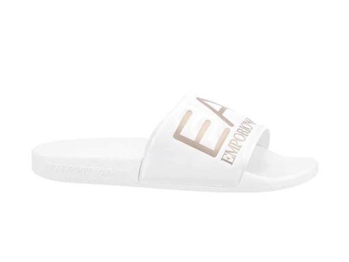 Шльопанці EA7 Emporio Armani білого кольору