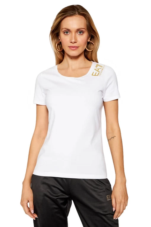 Футболка EA7 Emporio Armani білого кольору (3KTT13 TJ29Z 1100)