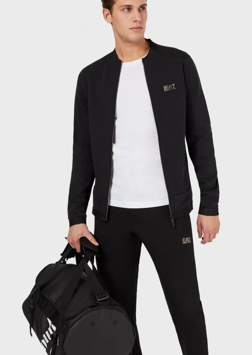 Футболка чоловіча із джерсі білого кольору EA7 Emporio Armani