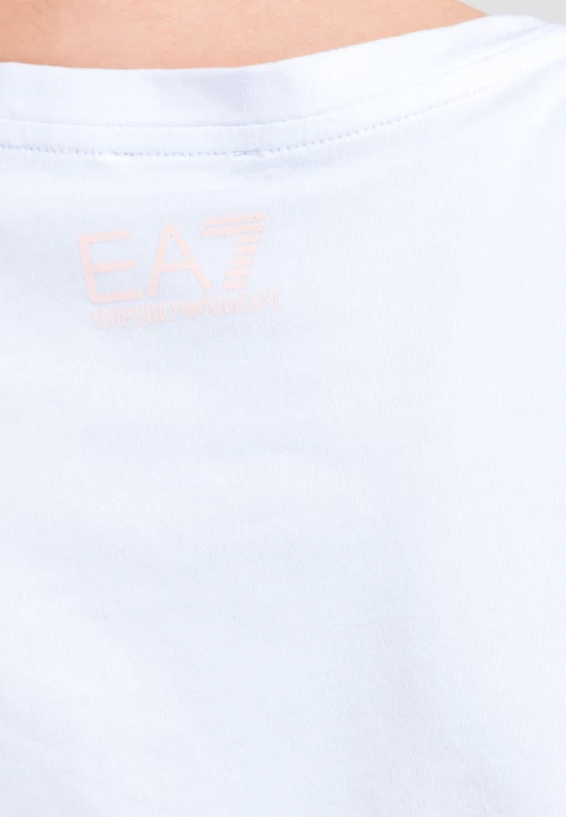 Футболка жіноча з джерсі EA7 Emporio Armani білого кольору