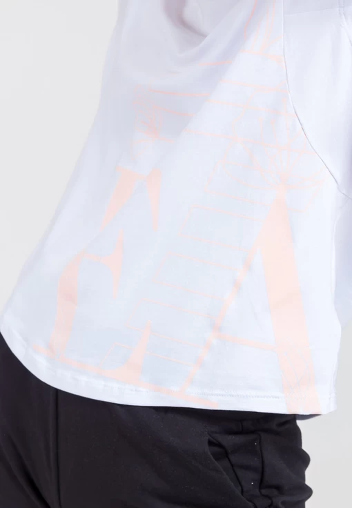 Футболка жіноча з джерсі EA7 Emporio Armani білого кольору