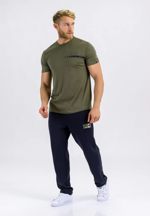 Футболка мужская спортивная Emporio Armani EA7 хаки цвета