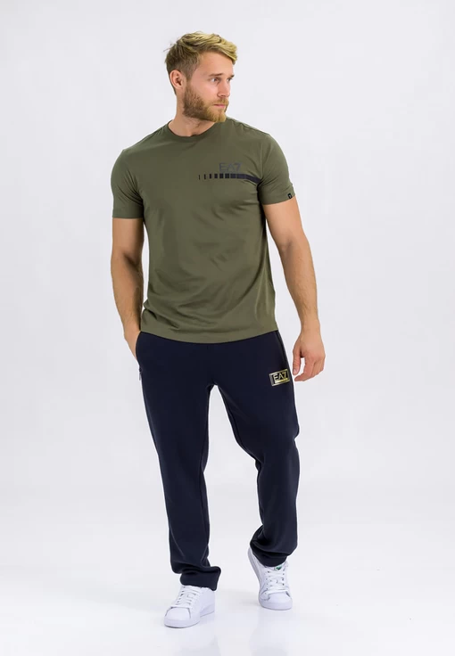 Футболка мужская спортивная Emporio Armani EA7 хаки цвета