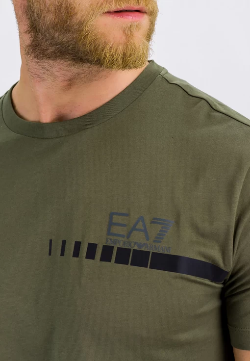 Футболка мужская спортивная Emporio Armani EA7 хаки цвета