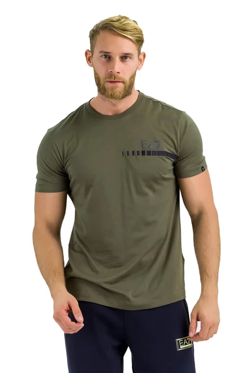 Футболка мужская спортивная Emporio Armani EA7 хаки цвета