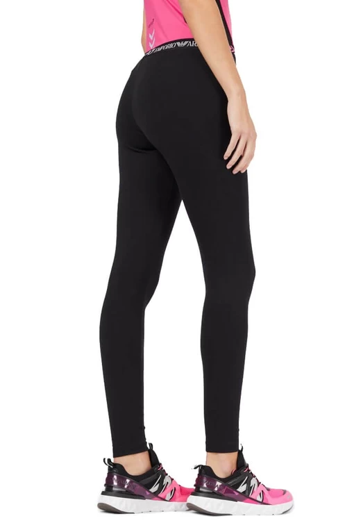 Леггинсы женские из джерси EA7 Emporio Armani черного цвета
