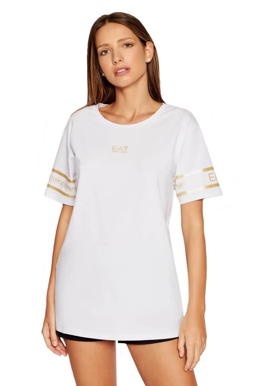 Футболка EA7 Emporio Armani белого цвета (3KTT19 TJ29Z 0101)