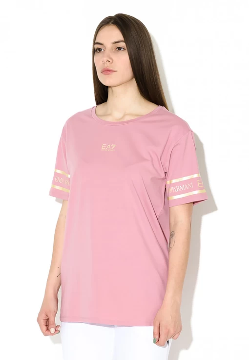 Футболка EA7 Emporio Armani рожевого кольору (3KTT19 TJ29Z 1436)