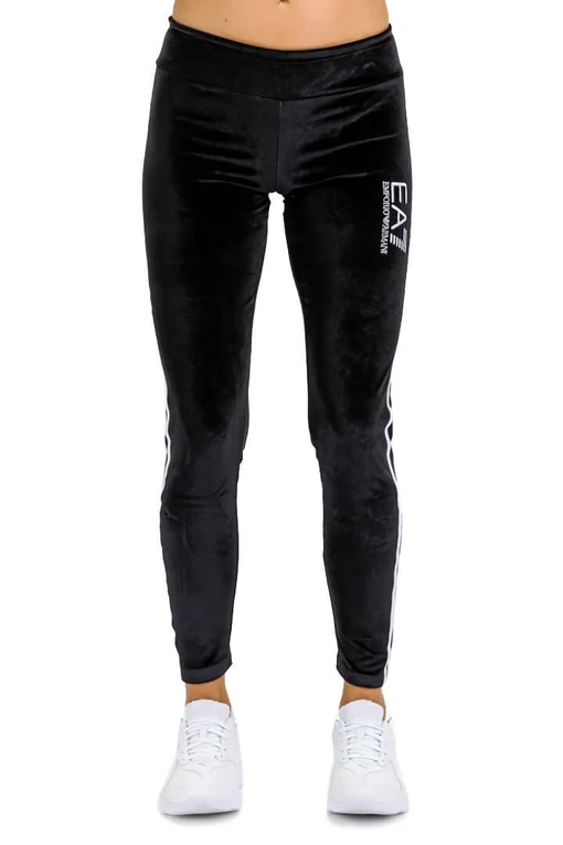 Леггинсы женские спортивные EA7 Emporio Armani черного цвета