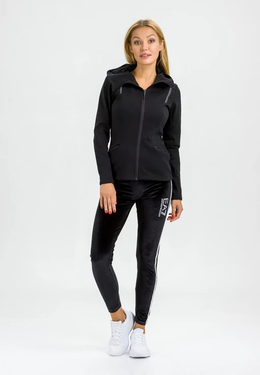 Леггинсы женские спортивные EA7 Emporio Armani черного цвета