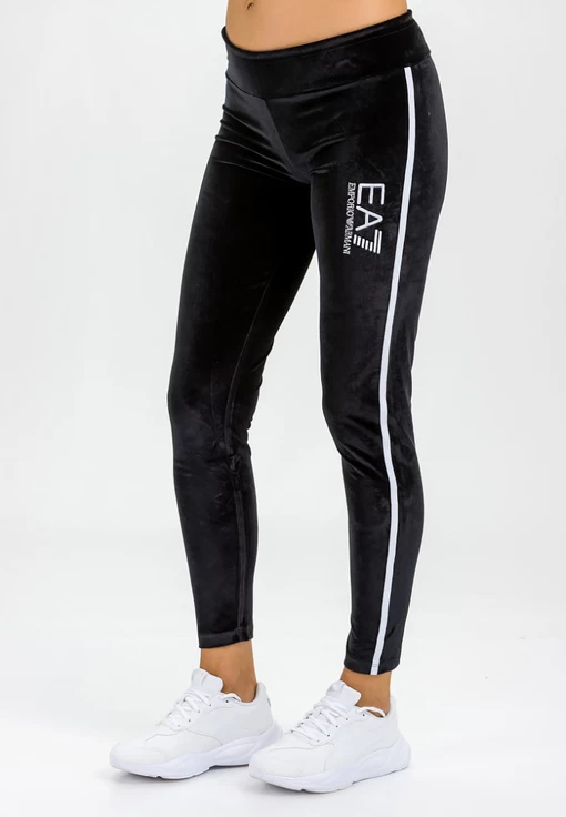 Леггинсы женские спортивные EA7 Emporio Armani черного цвета