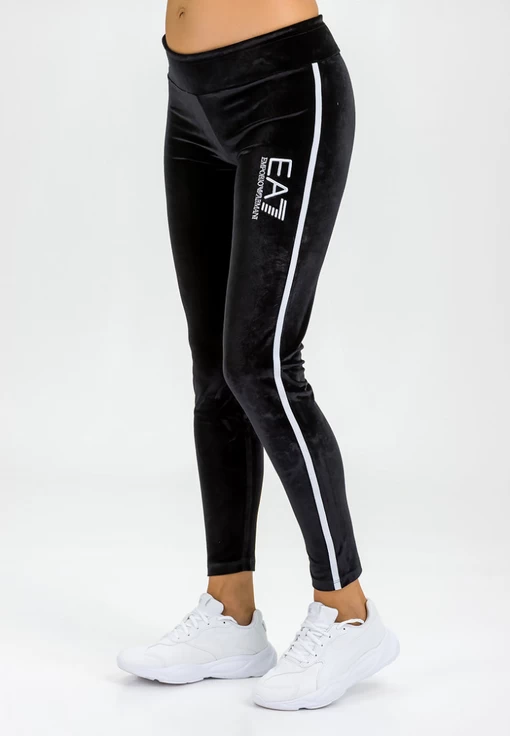 Леггинсы женские спортивные EA7 Emporio Armani черного цвета