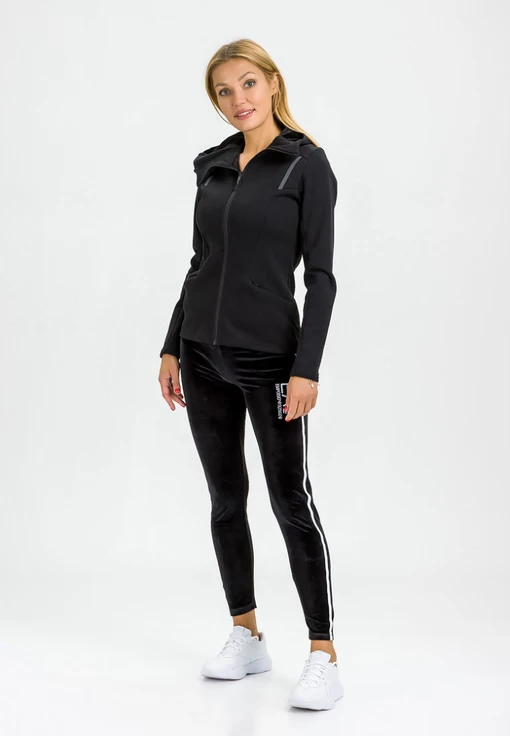 Леггинсы женские спортивные EA7 Emporio Armani черного цвета