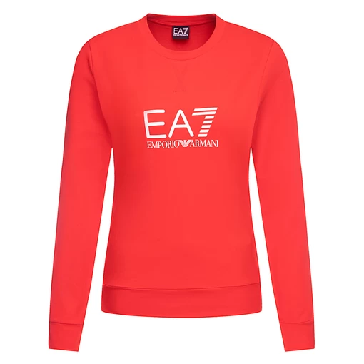 Толстовка женская EA7 Emporio Armani кораллового цвета
