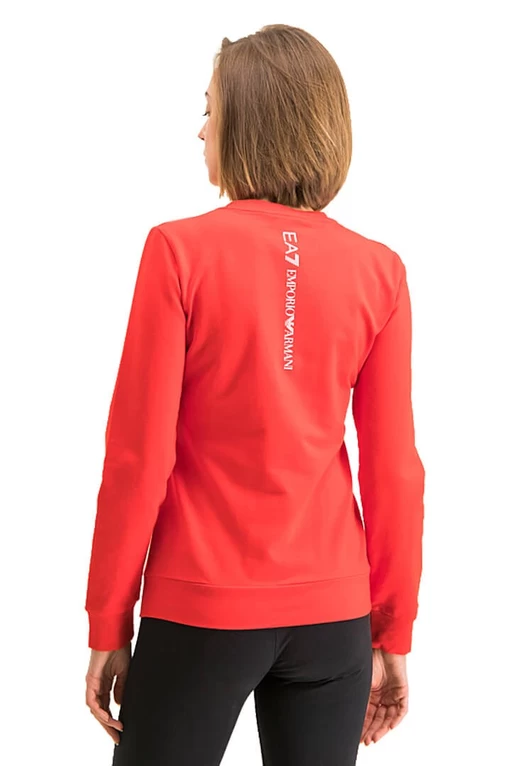 Толстовка женская EA7 Emporio Armani кораллового цвета