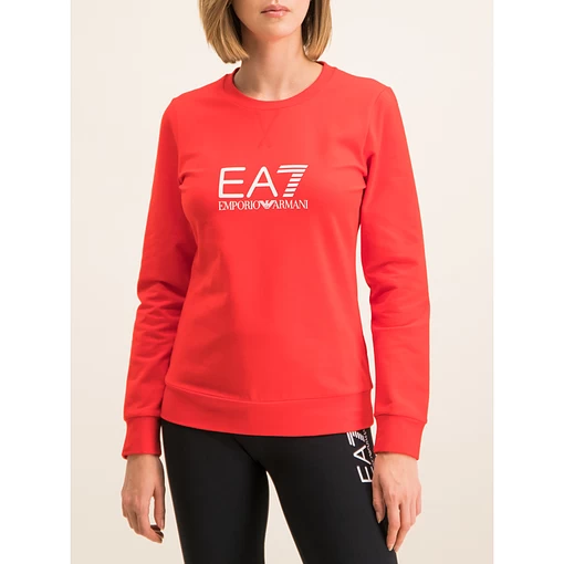 Толстовка женская EA7 Emporio Armani кораллового цвета