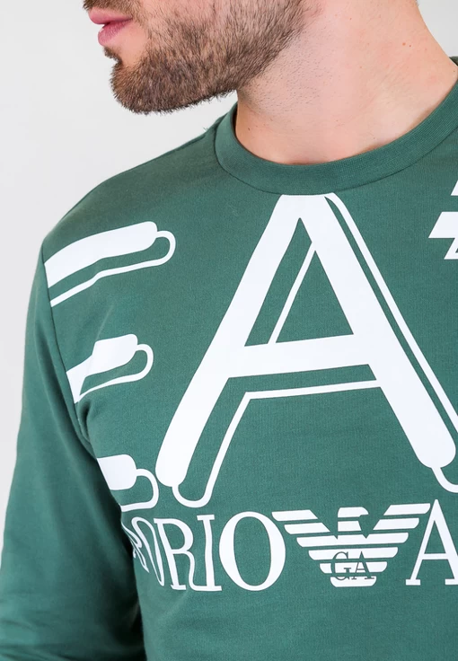 Толстовка мужская EA7 Emporio Armani зеленого цвета
