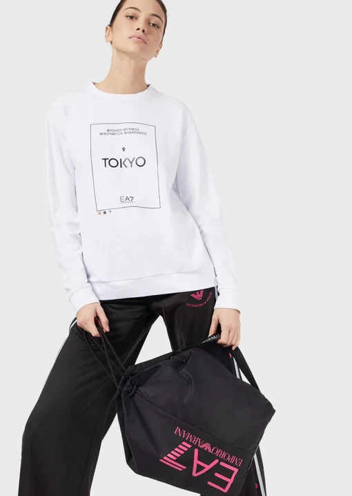 Толстовка жіноча EA7 Emporio Armani білого кольору (3HTM14 TJ31Z 11)