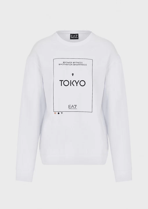 Толстовка жіноча EA7 Emporio Armani білого кольору (3HTM14 TJ31Z 11)