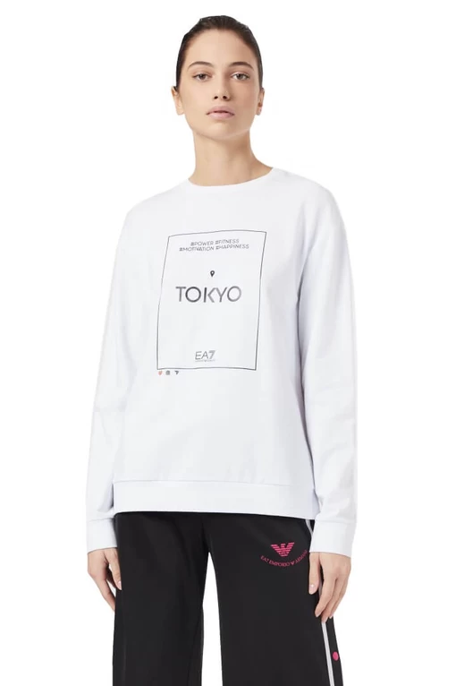 Толстовка жіноча EA7 Emporio Armani білого кольору (3HTM14 TJ31Z 11)