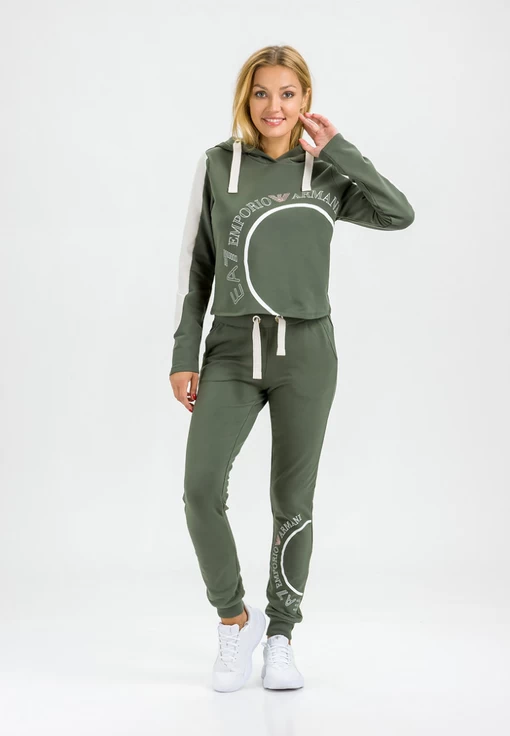 Брюки женские спортивные EA7 Emporio Armani хаки цвета