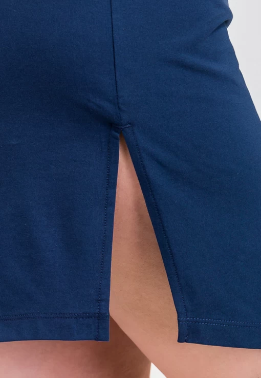 Платье женское трикотажное EA7 Emporio Armani темно-синего цвета