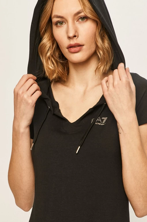 Платье женское трикотажное черного цвета EA7 Emporio Armani