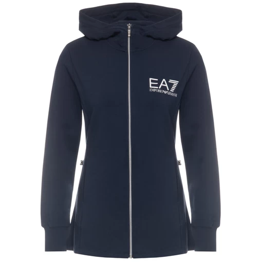 Толстовка женская EA7 Emporio Armani темно-синего цвета