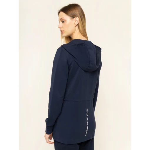 Толстовка женская EA7 Emporio Armani темно-синего цвета