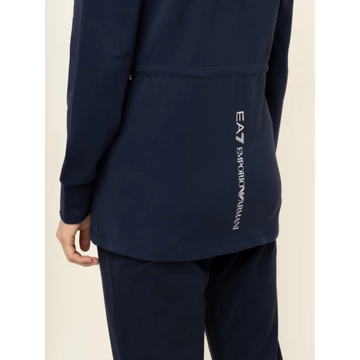 Толстовка женская EA7 Emporio Armani темно-синего цвета
