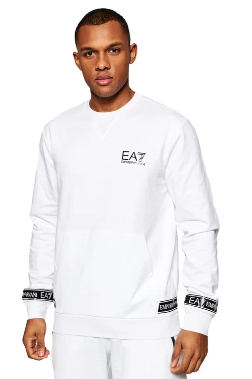 Світшот EA7 Emporio Armani білого кольору (3KPM22 PJ05Z 1100)