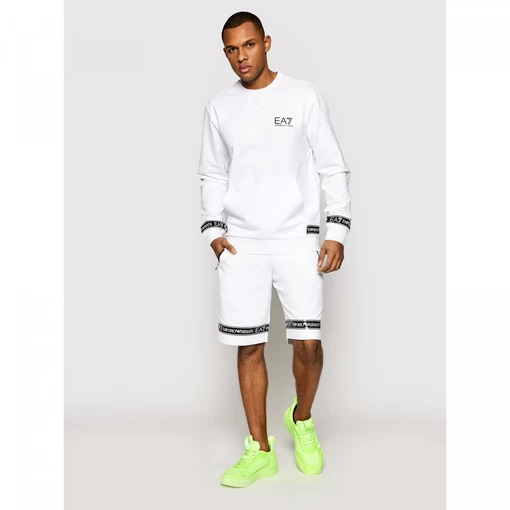 Світшот EA7 Emporio Armani білого кольору (3KPM22 PJ05Z 1100)