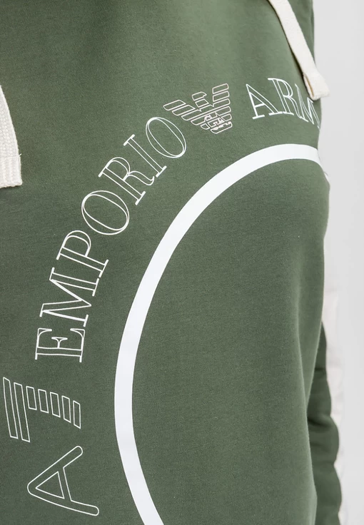 Худи женское спортивное EA7 Emporio Armani цвета хаки