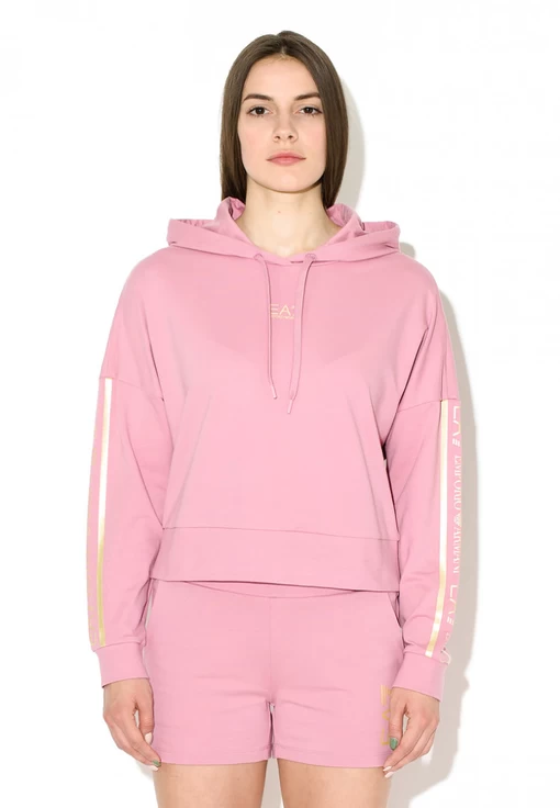 Свитшот женский EA7 Emporio Armani розового цвета