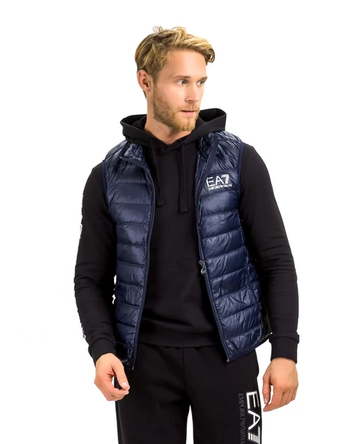 Жилетка чоловіча спортивна EA7 Emporio Armani темно-синього кольору (8NPQ01 PN29Z 1578)