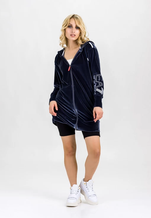 Кофта жіноча спортивна Emporio Armani EA7 темно-синього кольору (6HTM18 TJ4GZ 1543)