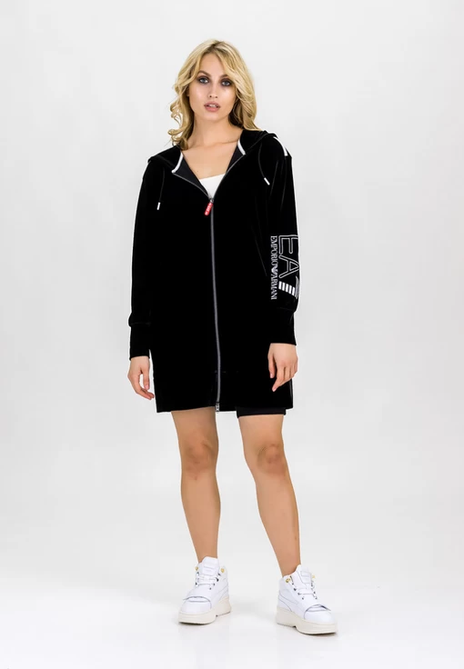 Кофта жіноча спортивна Emporio Armani EA7 чорного кольору (6HTM18 TJ4GZ 1200)